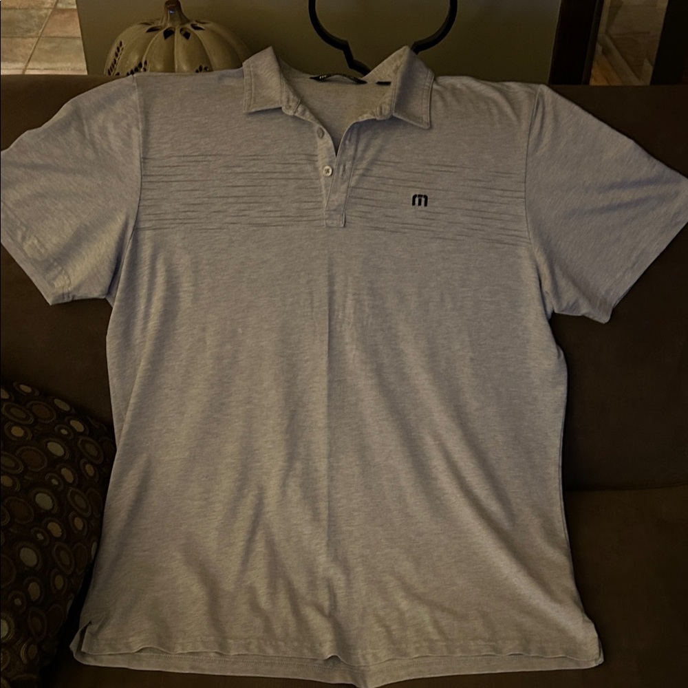 Travis Mathew Light Gray Polo Shirt